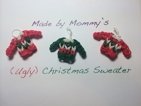 Ugly Christmas Sweater Charm on the Rainbow Loom