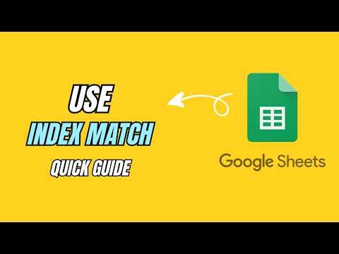 How to Use INDEX MATCH in Google Sheets (2026) — Quick & Easy