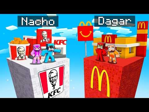 KFC vs MCDONALDS Chunk Evolution in Minecraft!