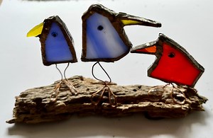 Stained Glass Bird Sun Catcher: Whimsical Window Decoration - Etsy