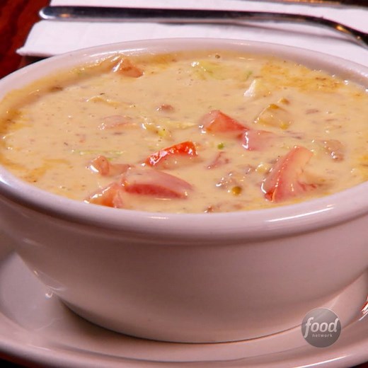 All the flavors of a classic burger - served in a creamy, cheesy soup! 🍔😋 | Food Network