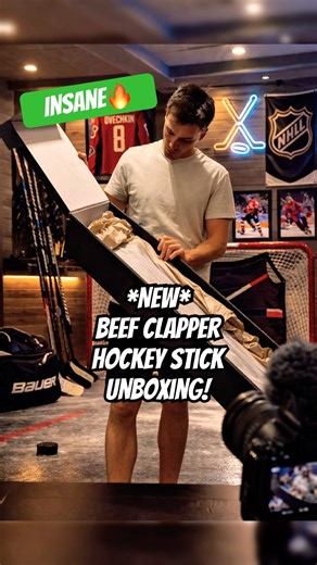 New Beef Clapper Hockey Stick Unboxing! INSANE 🔥 #hockey#hockeystick #unboxing
