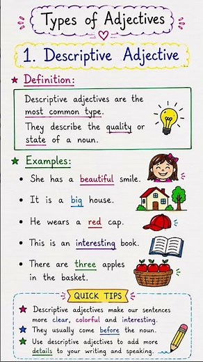 Descriptive Adjectives Explained | Definition & Examples | Learn English with Navneet