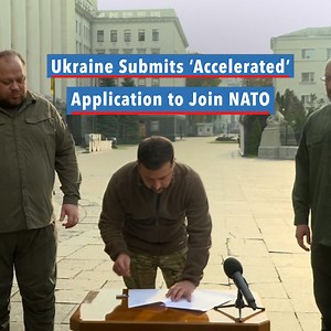 Ukrainian President Volodymyr Zelenskyy announced on Friday that Ukraine had applied to join NATO under want he called "an accelerated procedure." It wasn't immediately clear what an "accelerated" application would mean, as ascension to NATO requires the unanimous support of the alliance members. "De facto, we have already proven compatibility with alliance standards. They are real for Ukraine -- real on the battlefield and in all aspects of our interaction," Zelenskyy said. (AP) | Voice of Amer