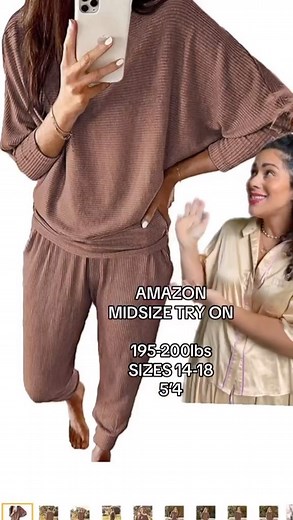 Midsize Chic Amazon Loungewear 🛍️🛍️🛍️comment LINKS for a DM with info on these sets. The BROWN set is on PRIME DEAL DAYS today for 37% off 😍 I love Amazon. But can we all agree they need a wider variety of bodies represented in their fashion! Well I’ve got you in the meantime ❤️ #midsize #loungewear #workfromhomeoutfit #easyfashion #momstyle #bodypositive #bodyneutrality | Veronica Freund - Body Neutral & Positive Fashion