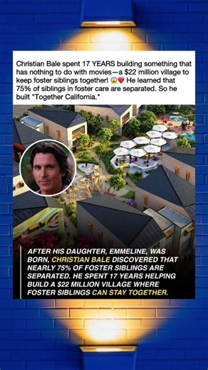 Christian Bale spent 17 years building a $22M village to keep foster siblings together! ❤️#Christian