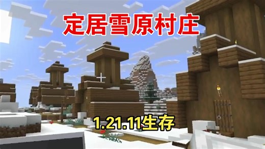 【1.21.11生存02】定居雪原村庄，挖矿道找矿洞挖钻石