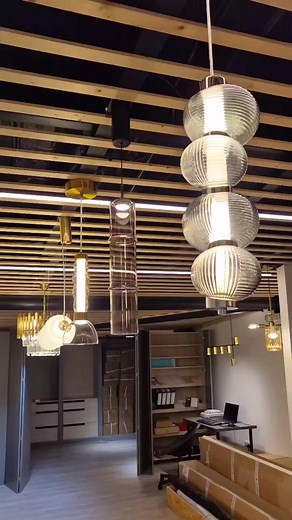 quick video from our showroom with few additonal lamps#ledlights #lights #pendant #tik_tok #design