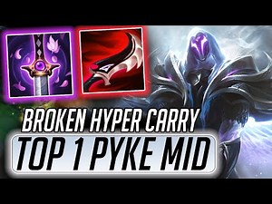 WILD RIFT TOP 1 PYKE BROKEN AF PLAYMAKER IN MID LANE (CHALLENGER PYKE)