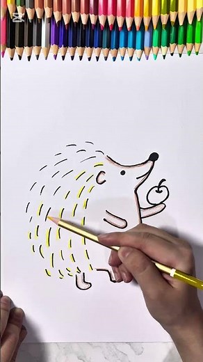 Easy Hedgehog Drawing | Simple Drawing for Beginners