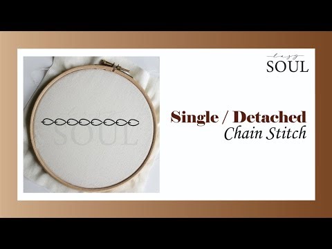 How to Do single chain Stitch | Simple Embroidery Stitch Step by Step