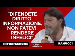 Ranucci: "Defend the right to information, don't let them make you unhappy: they're stealing know...