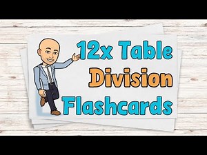 12x Table Division Flashcards | Division Flash Cards | Ten Minute Teach