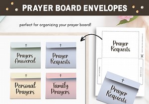 Prayer Board Envelopes, Printable Prayer Board Kit, Prayer Wall Headings & Words, Prayer Board Printables, Prayer Journaling - Etsy
