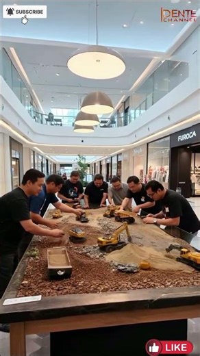 Hobby Time! Dads Playing Mining RC Vehicles Inside the Mall! #excavator #mining #shorts #short