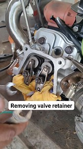 Removing valve retainer #bayarnelvlog #fbreelsfypシ゚viralシ #fbreelsfypシ゚ #viralreelschallenge #mechanic #retainer #millionviews | Boss Arnel