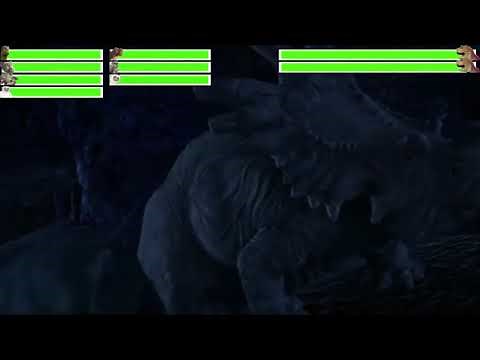 Dinosaur (2000) Cave Fight with healthbars