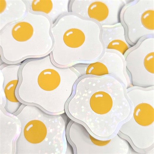 Sunny Side up Egg Sticker Set for Meal Planners and Journals, One Inch, Choose Amount - Etsy
