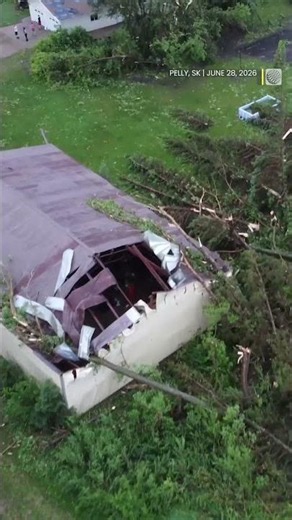 Damaging tornado captured on camera in Saskatchewan