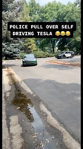 Officer I swear it was driving itself 😭 #tesla #modely #smartsummon #selfdriving #police #policechase | Tesla Flex