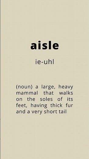 How to pronounce aisle || Pronunciation and meaning
