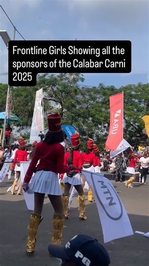 Frontline Girls Showing all the sponsors of the Calabar Carni 2025 | Calabargist