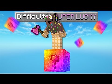 Je dois survivre sur un SUPER LUCKY BLOC dans Minecraft..