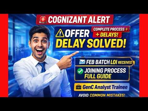 Cognizant Delaying Offer Letter | LOI Updates & OL Issue Reason | Cognizant Mass Hiring Update