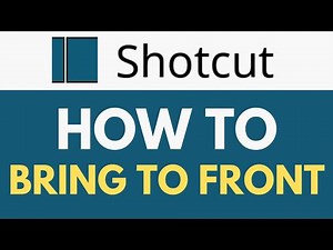 How To Bring to Front in Shotcut | Layering and Object Placement | Shotcut Tutorial