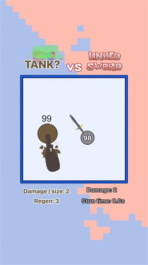 Tank? VS Linked sword ⚔️ Castleclacks collab! #simulation #relaxing #roblox #earclacks #weaponball