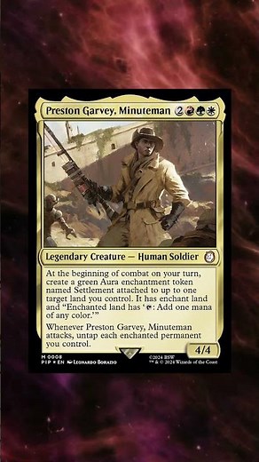 Preston Garvey, Minuteman Commander/EDH Potential Deck | Fallout MTG Spoiler #magicthegathering