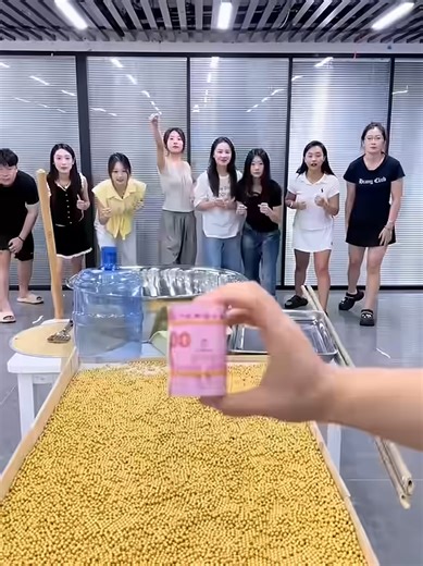 Golden Bead Scooping Challenge for Cash Prizes