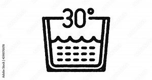Cleaning tips outline icon animation footage/video. Hand drawn like symbol animated with motion graphic, can be used as loop item, has alpha channel and it's at 4K video resolution.