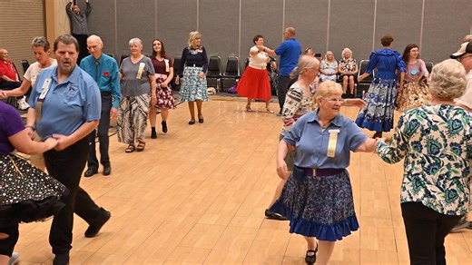 A unique exhibition at the 2025 Washington State Square Dance Festival in Yakima. What a great weekend! Thanks for the video, Steve Hatch.! | Washington State Square Dance Festival