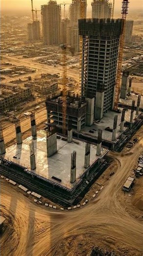 64 Seconds of Mega Building Construction Evolution#construction #building #timelapse
