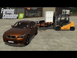 FS25 - BMW M5 E60 with TRAILER (?) - NEW CAR MOD for Farming Simulator 2025 ROLEPLAY | FS25 GAMEPLAY