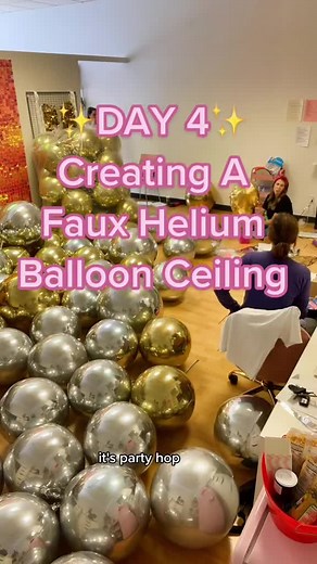 Many of you wanted to see how we attached the foil balloons to the netting to create this faux balloon ceiling look for a wedding rehearsal! Let us know what other questions you have! #balloons #balloondecor #balloonceiling #balloonstylist #partydecor #eventstyling #events #weddingtiktok #eventplanning #partyplanner #partyideas