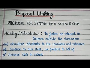 proposal writing | proposal writing format | proposal writing class 11 and 12 ISC english #proposal