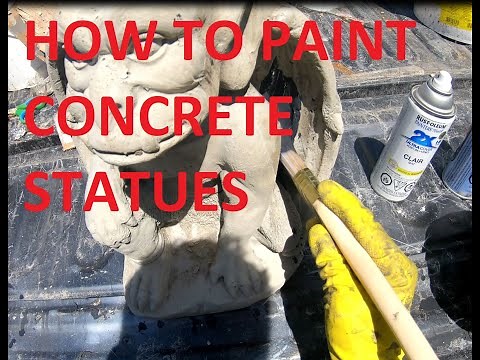 How To Paint Concrete Statues! Dry Brush Method