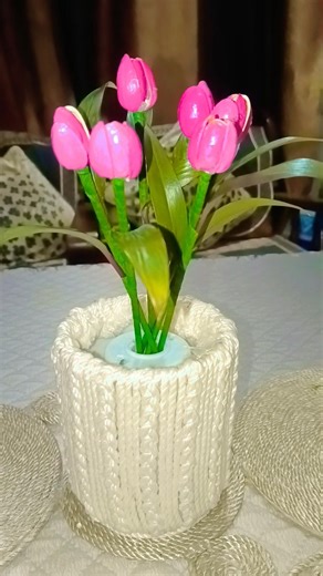 DIY Decorative Flowers Using Waste Material | Easy Home Craft 🌷#viral #shorts