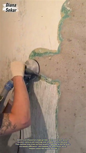 Concrete Wall Grinding with Dust Extraction | Fast Surface Preparation