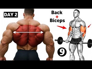 Day 2 Back & Biceps Workout | Full Week Gym Plan for Muscle Growth