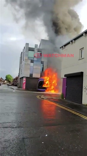 WATCH: Belfast burns as plane lands