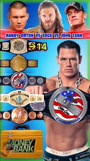 Wwe Championship Comparison | Randy vs Cena vs Edge | #wwe #wrestling #shorts