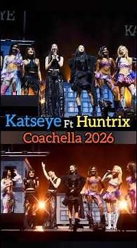 Katseye performs Golden with KPop Demon Hunters Huntrix at Coachella 2026 #kpopnews #coachella2026