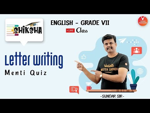 How To Write Letters | Letter Writing | Class 7 English Grammar | Young Wonders | Sundar Sir