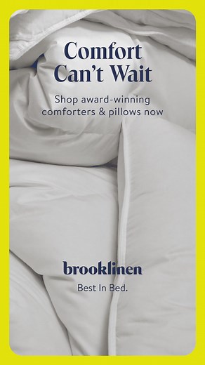 Certified premium. All loft, no sag. More supportive than your ex. Shop our award-winning Down and Down Alternative comforters and pillows and get ready for snuggle-town, population you. | Brooklinen | Facebook