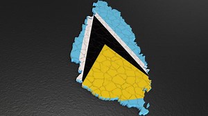 Saint Lucia map 3d. 3d map of Saint Lucia.