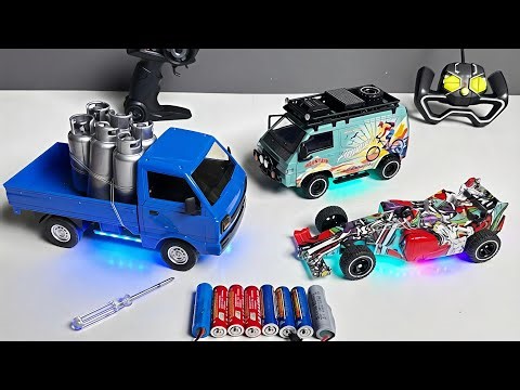 Unboxing and Testing Remote Control Formula1 Car vs RC 4WD Van vs RC Truck