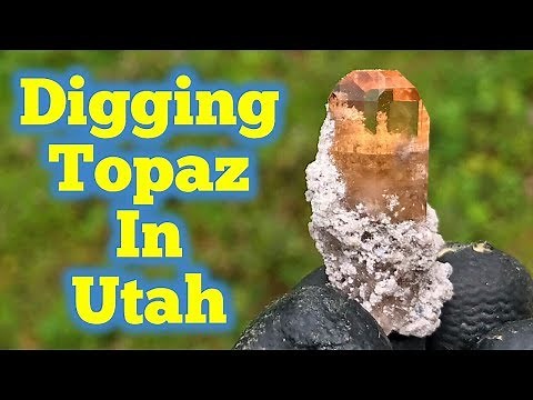 Topaz Crystal Treasures Popping Out The Ground in Utah